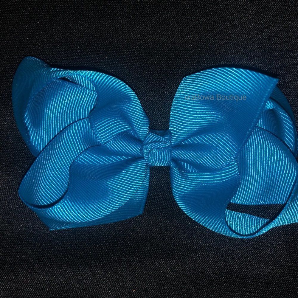 Teal 4" Boutique Bow    (2)  4B2071  Handmade NWT Boutique